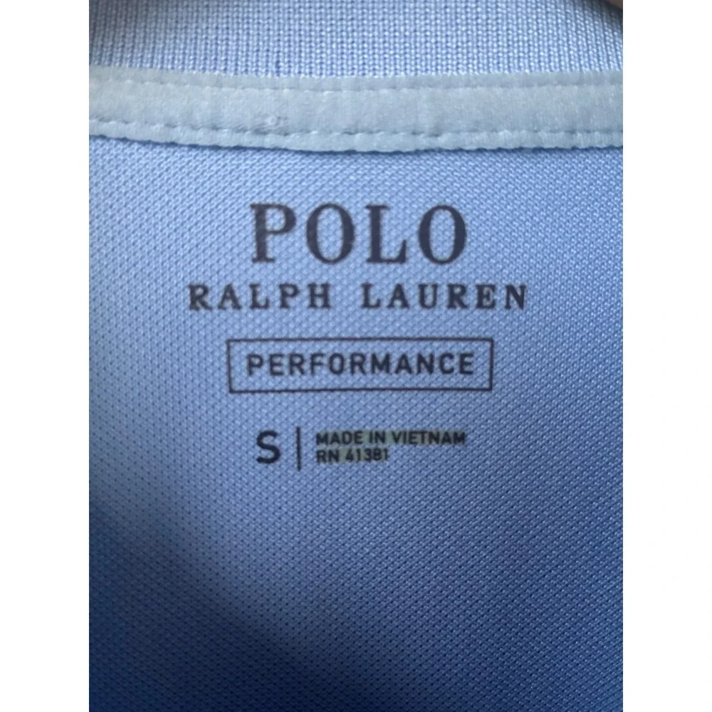 Polo Ralph Lauren Performance Blue Short Sleeve Pony‎ Logo Polo Shirt Mens Small